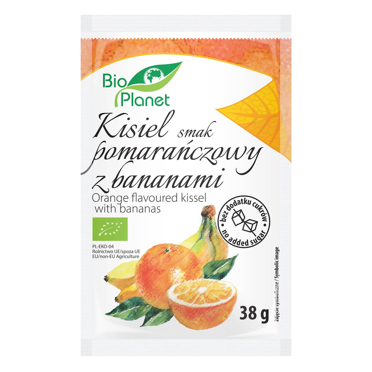 Kisiel o smaku pomarańczowym z bananami BIO 38 g - Bio Planet