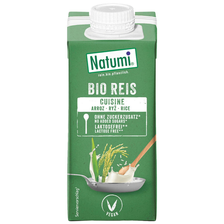 Krem ryżowy do gotowania i pieczenia bez dodatku cukru BIO 200 ml - Natumi