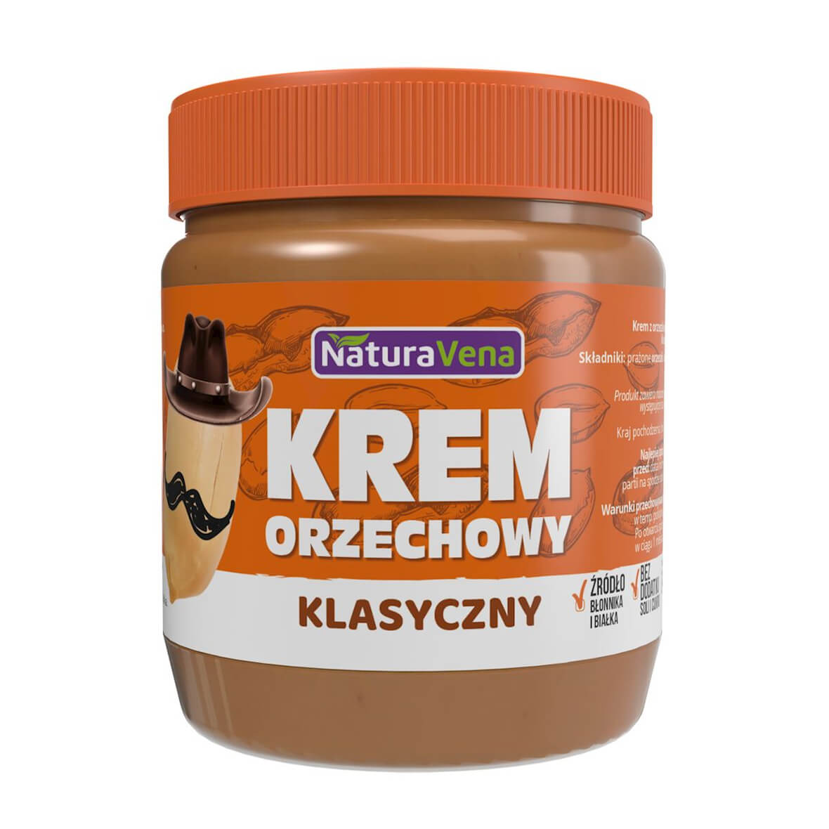 Krem z prażonych orzeszków ziemnych 340 g - NaturaVena