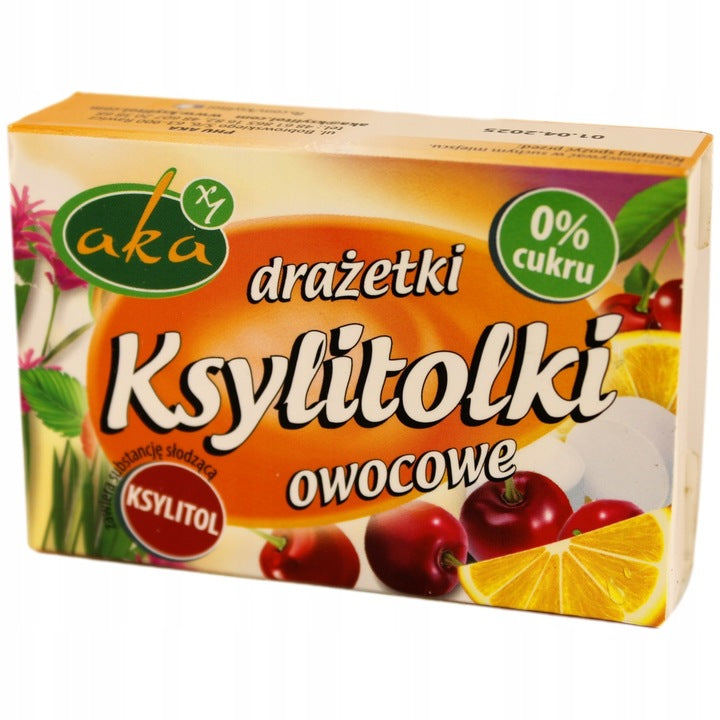 Ksylitolki drażetki owocowe 40 g - AKA