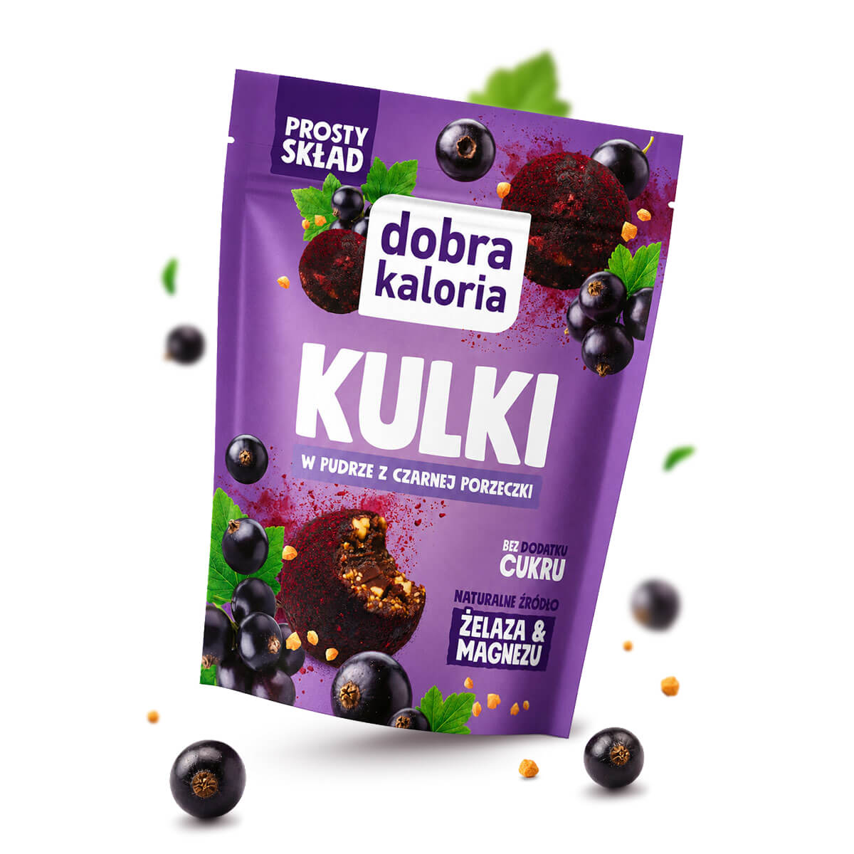 Kulki w pudrze z czarnej porzeczki 65 g - Dobra Kaloria