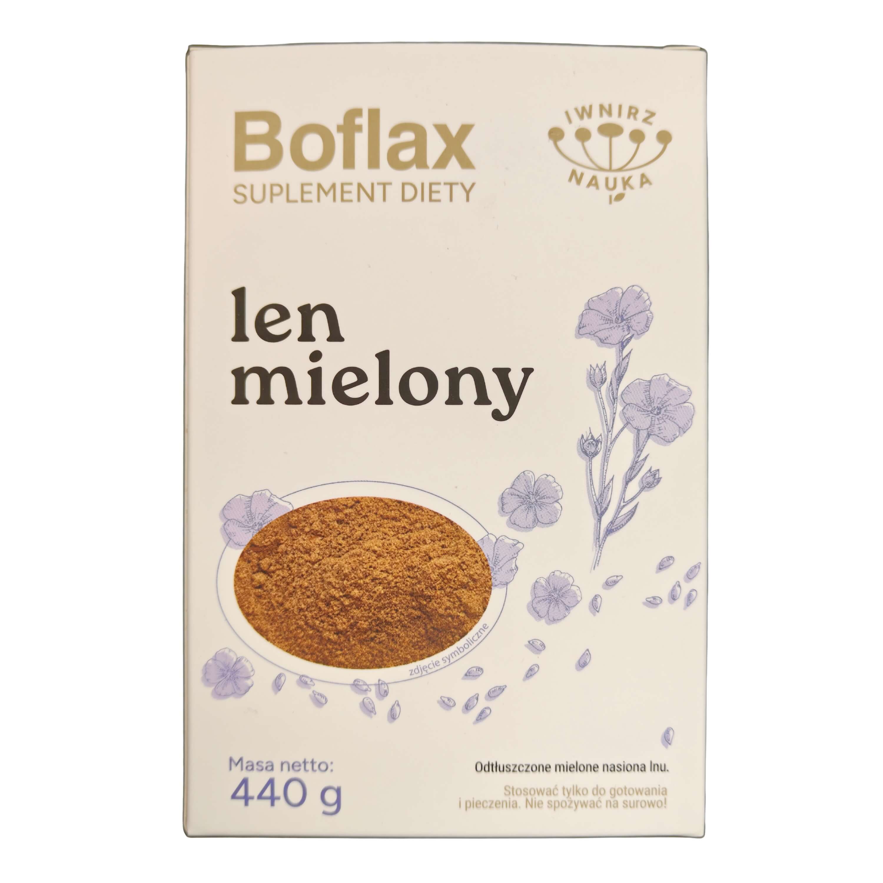 Len brązowy mielony - siemię lniane brązowe (2 × 220 g) 440 g - Boflax