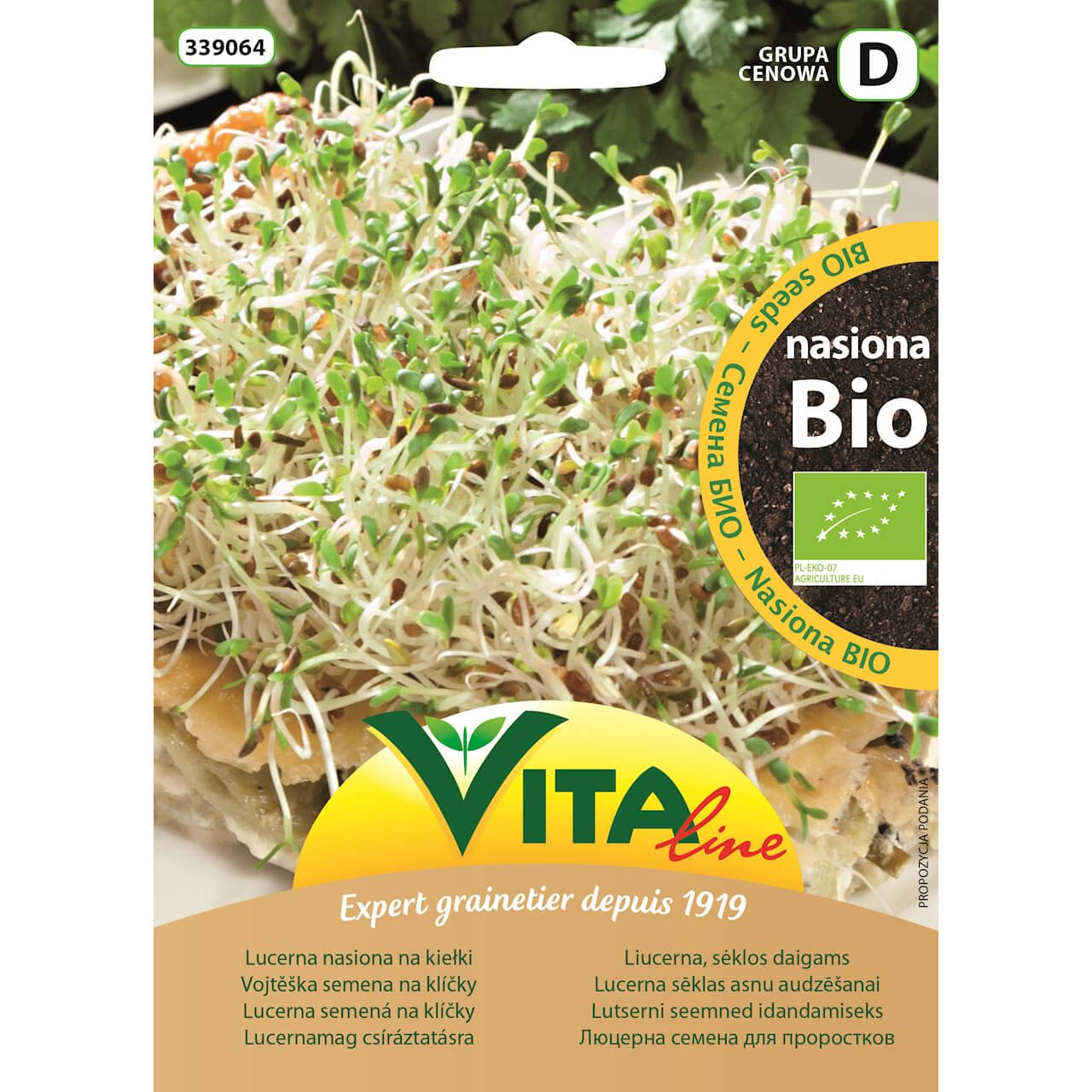 Lucerna nasiona na kiełki BIO 20 g - Vita Line