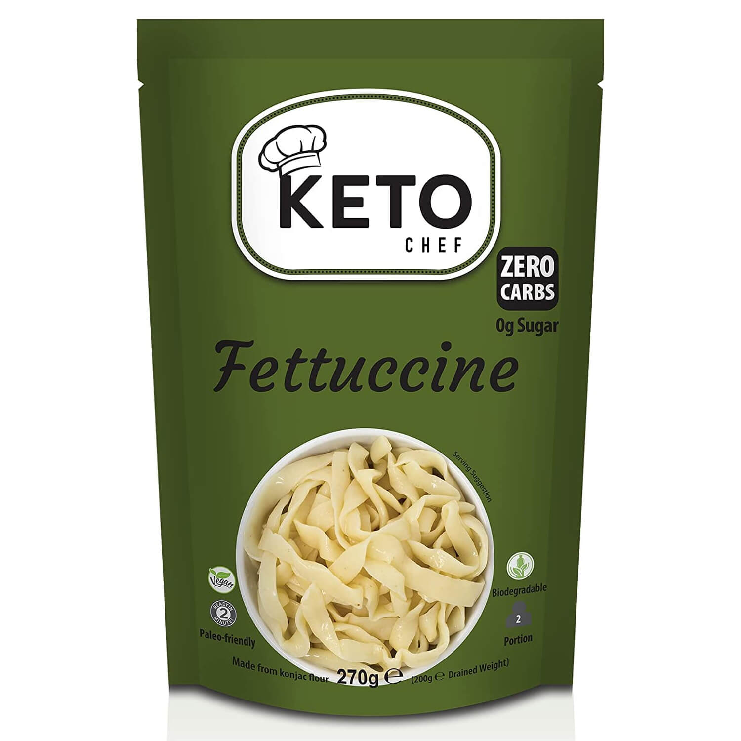 Makaron konjac fettuccine BIO 270 g - Keto Chef