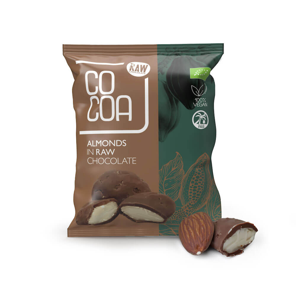 Migdały w surowej czekoladzie BIO 70 g - Cocoa