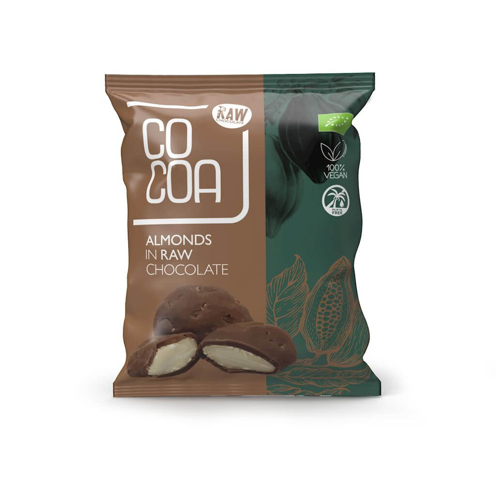 Migdały w surowej czekoladzie BIO 70 g - Cocoa