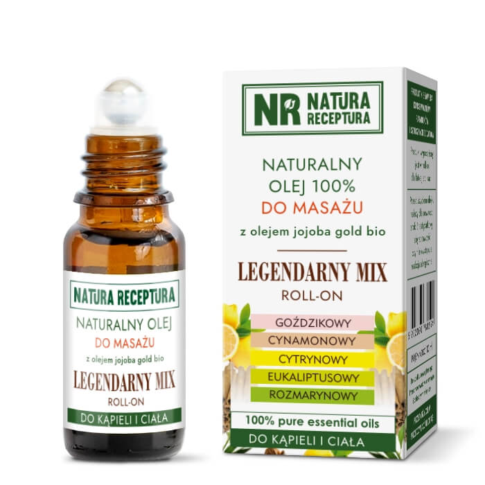 Olejek do masażu Legendarny Mix Roll-on 10 ml - Natura Receptura