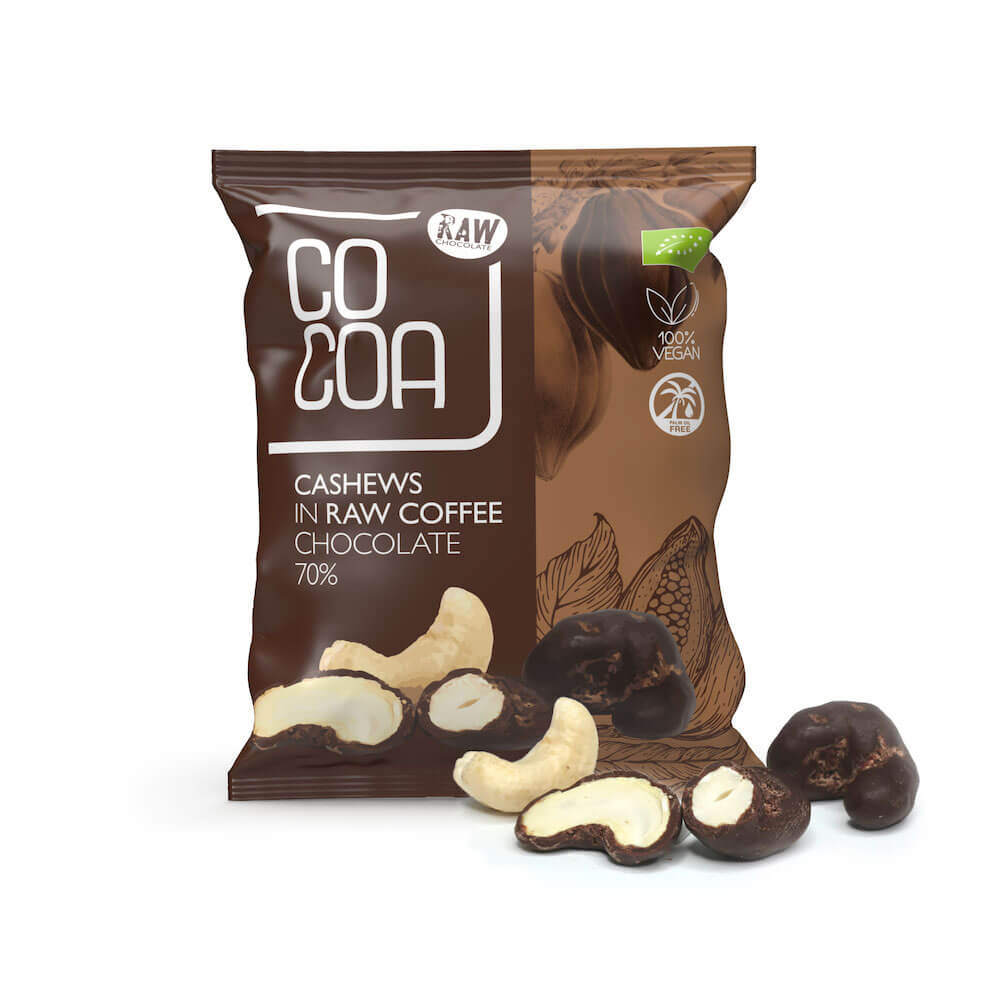 Orzechy nerkowca w czekoladzie kawowej 70% BIO 70 g - Cocoa