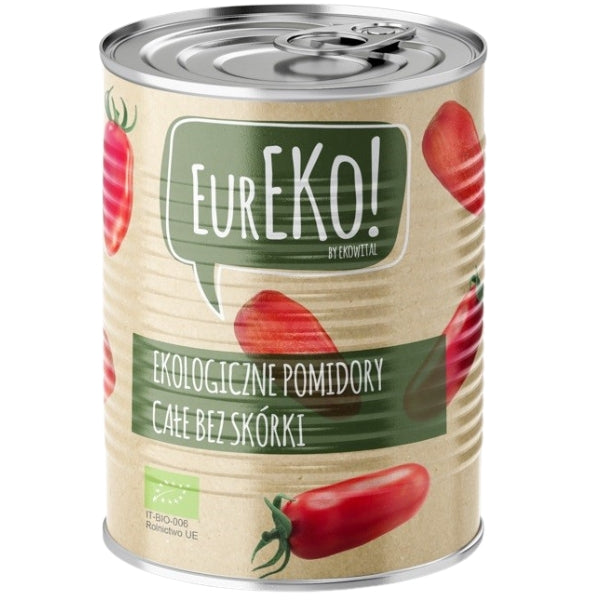 Pomidory całe bez skórki BIO 400 g - Eureko