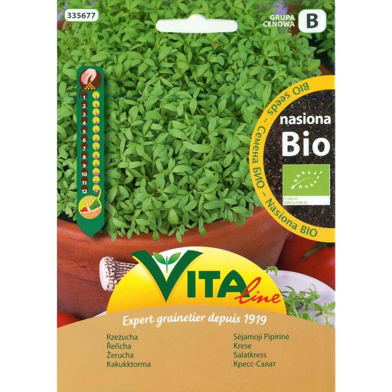 Rzeżucha nasiona na kiełki BIO 4 g - Vita Line