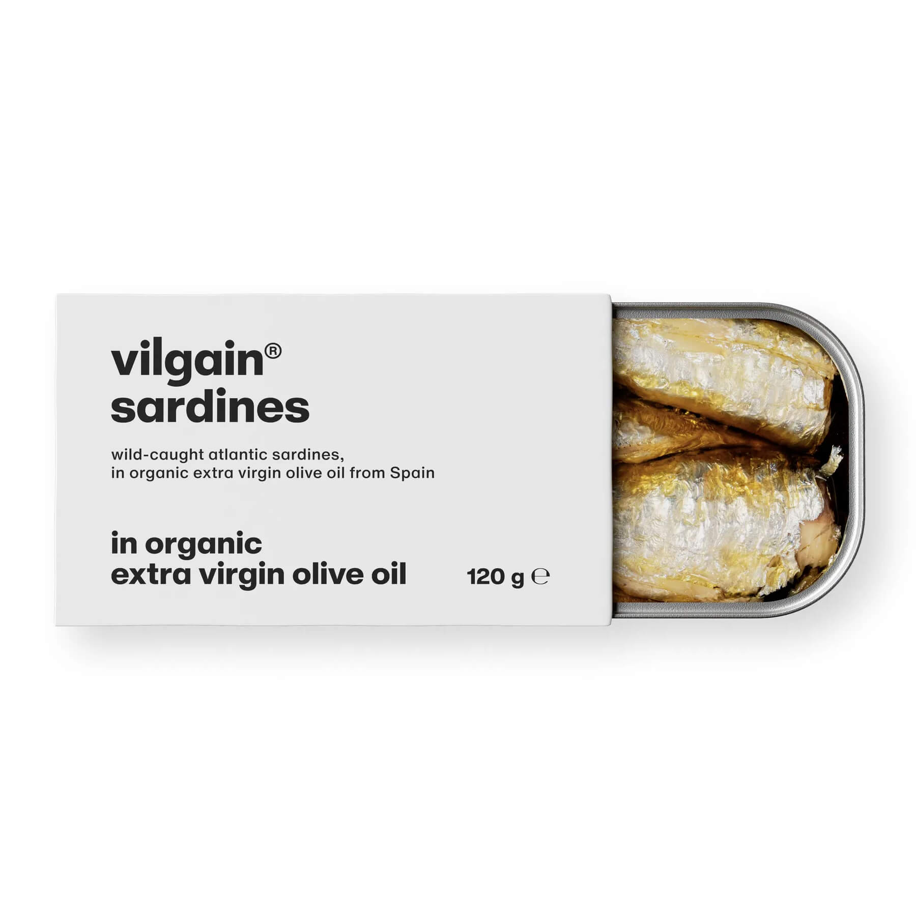 Sardynki w BIO oliwie z oliwek extra virgin 120 g - Vilgain