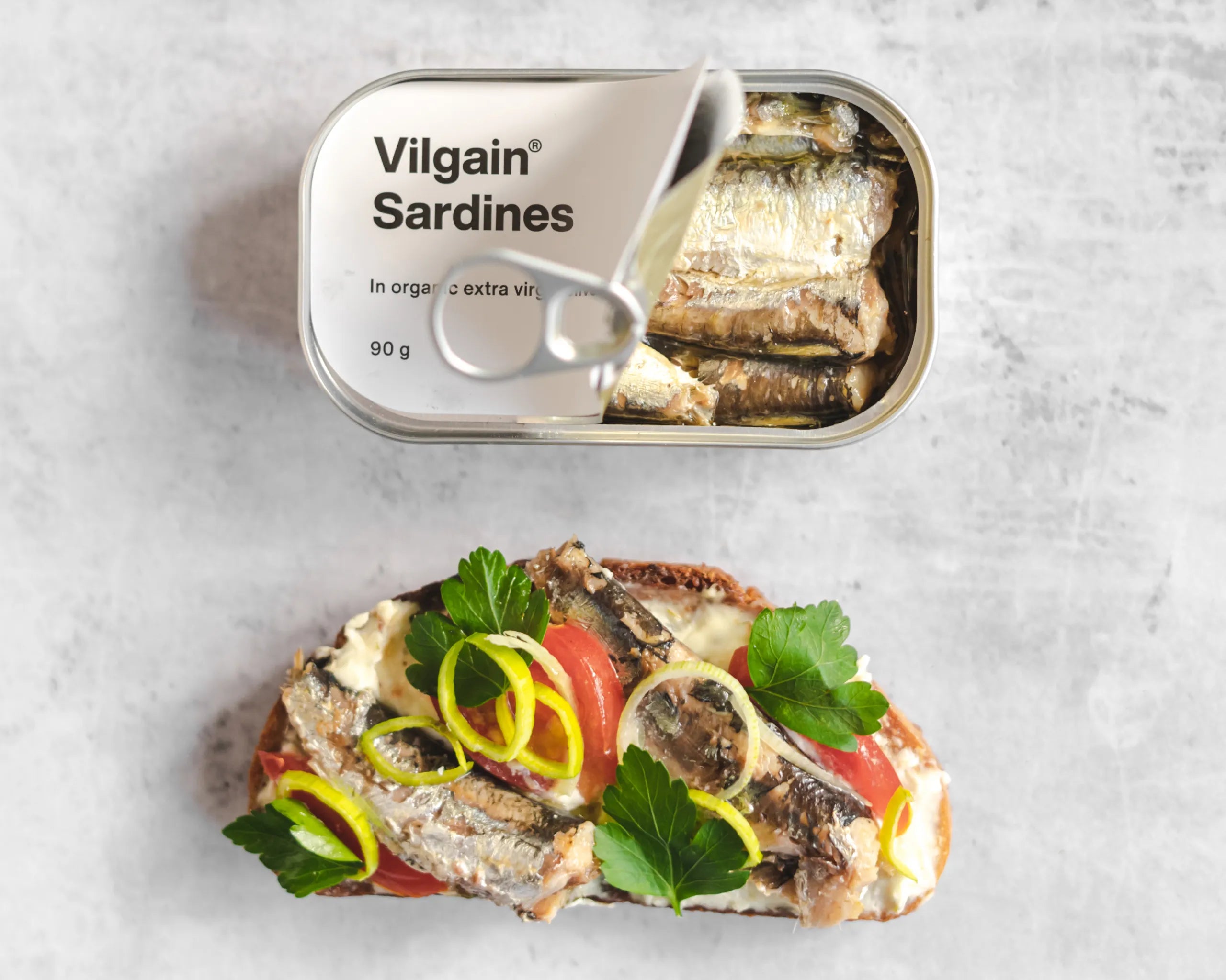 Sardynki w BIO oliwie z oliwek extra virgin 90 g - Vilgain