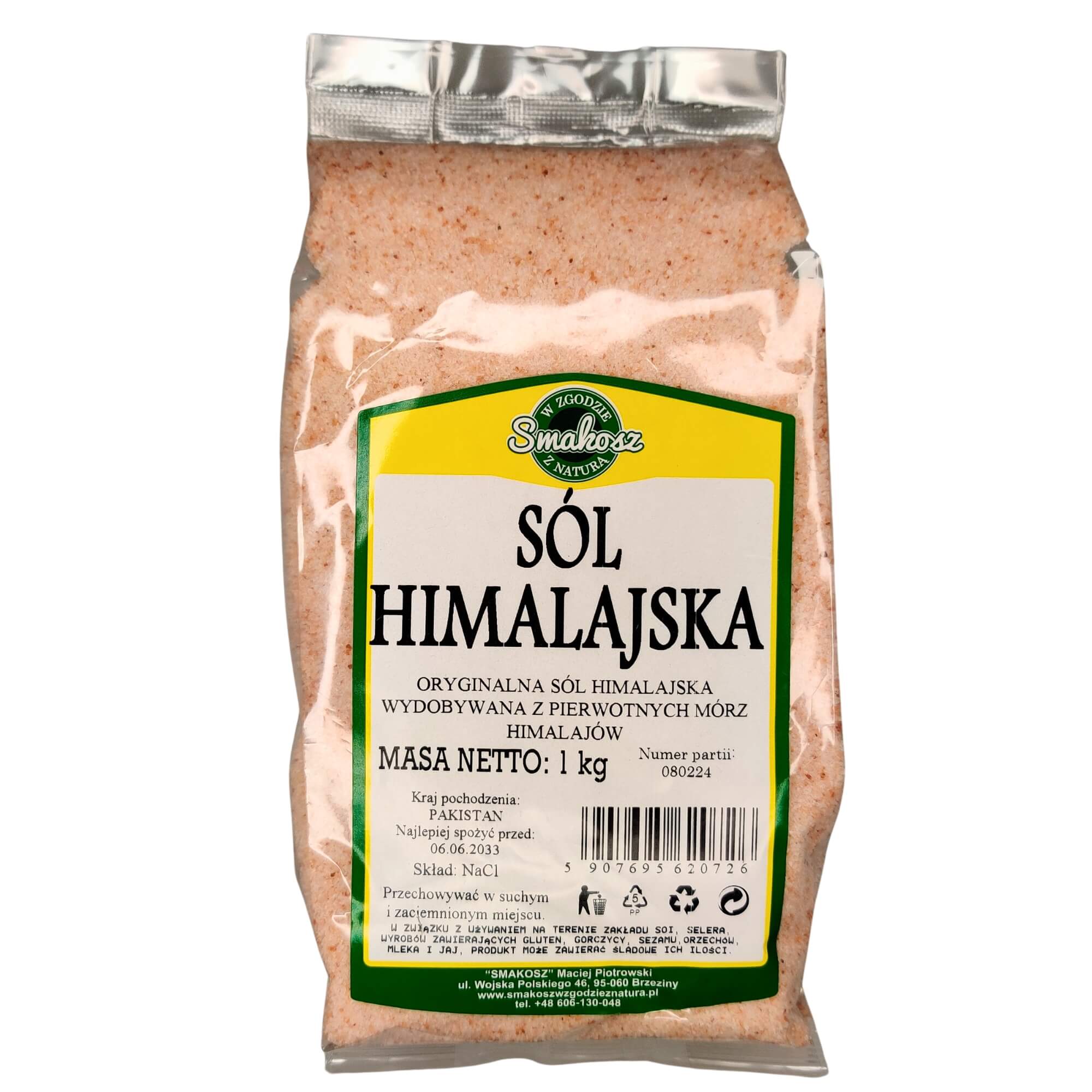 Sól himalajska drobnoziarnista 1 kg - Smakosz