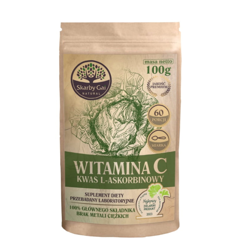 Witamina C z kapusty (kwas L-askorbinowy) 100 g - Skarby Gai