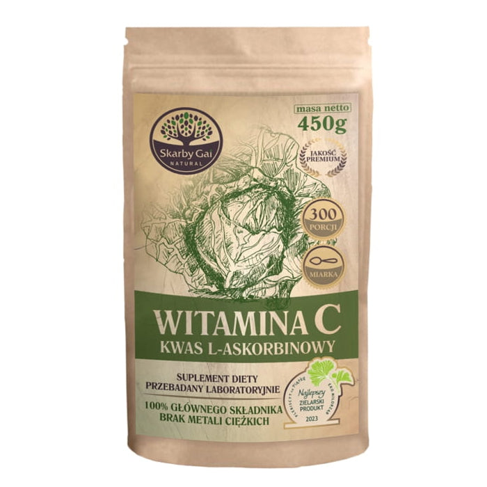 Witamina C z kapusty (kwas L-askorbinowy) 450 g - Skarby Gai