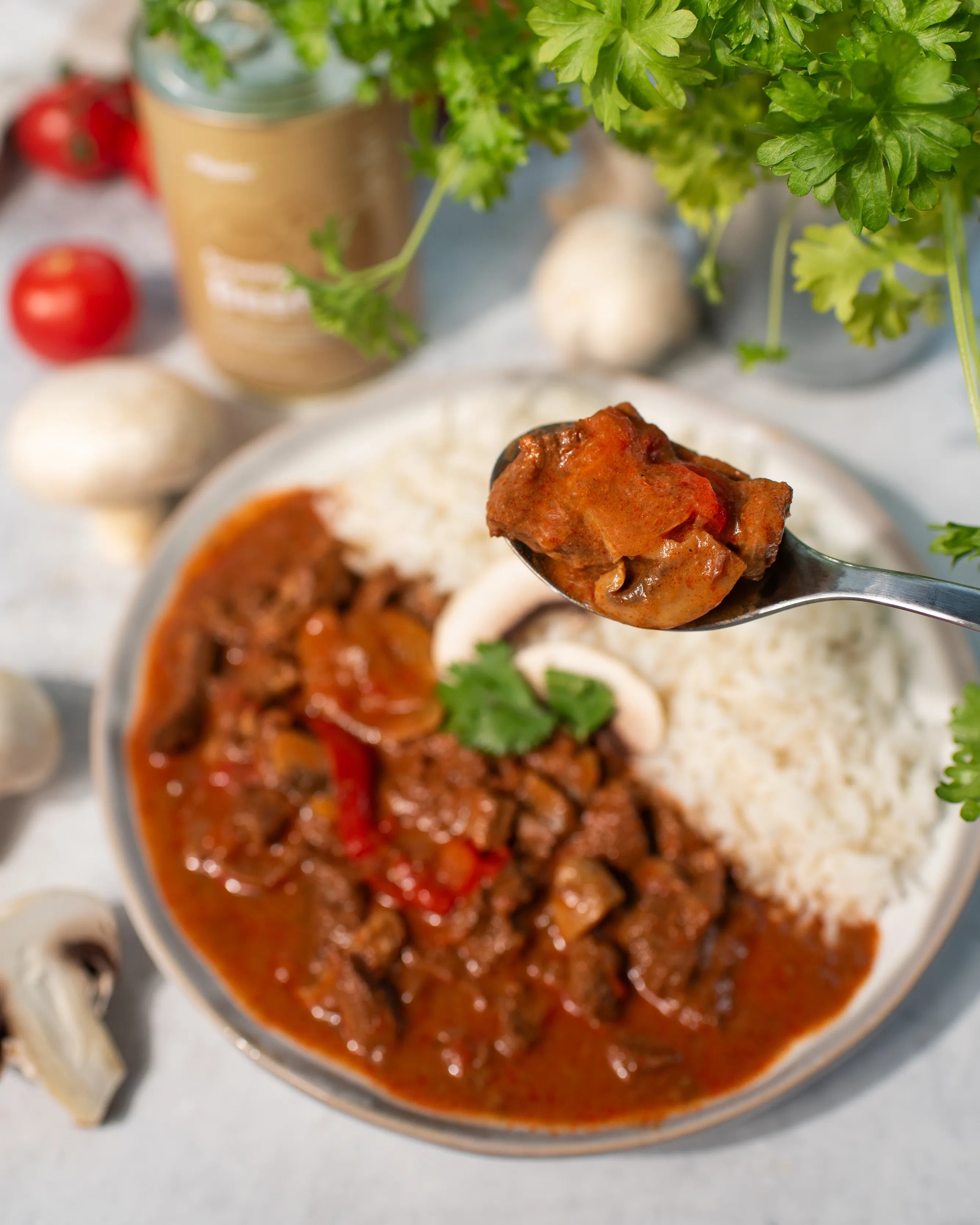 Wołowina na grzybach w sosie śmietanowym 400 g - Vilgain