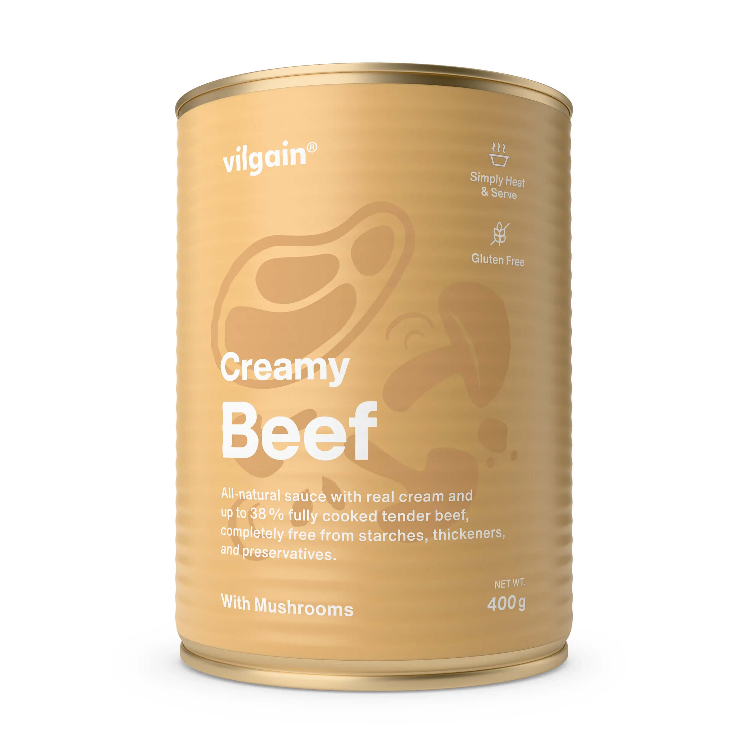 Wołowina na grzybach w sosie śmietanowym 400 g - Vilgain