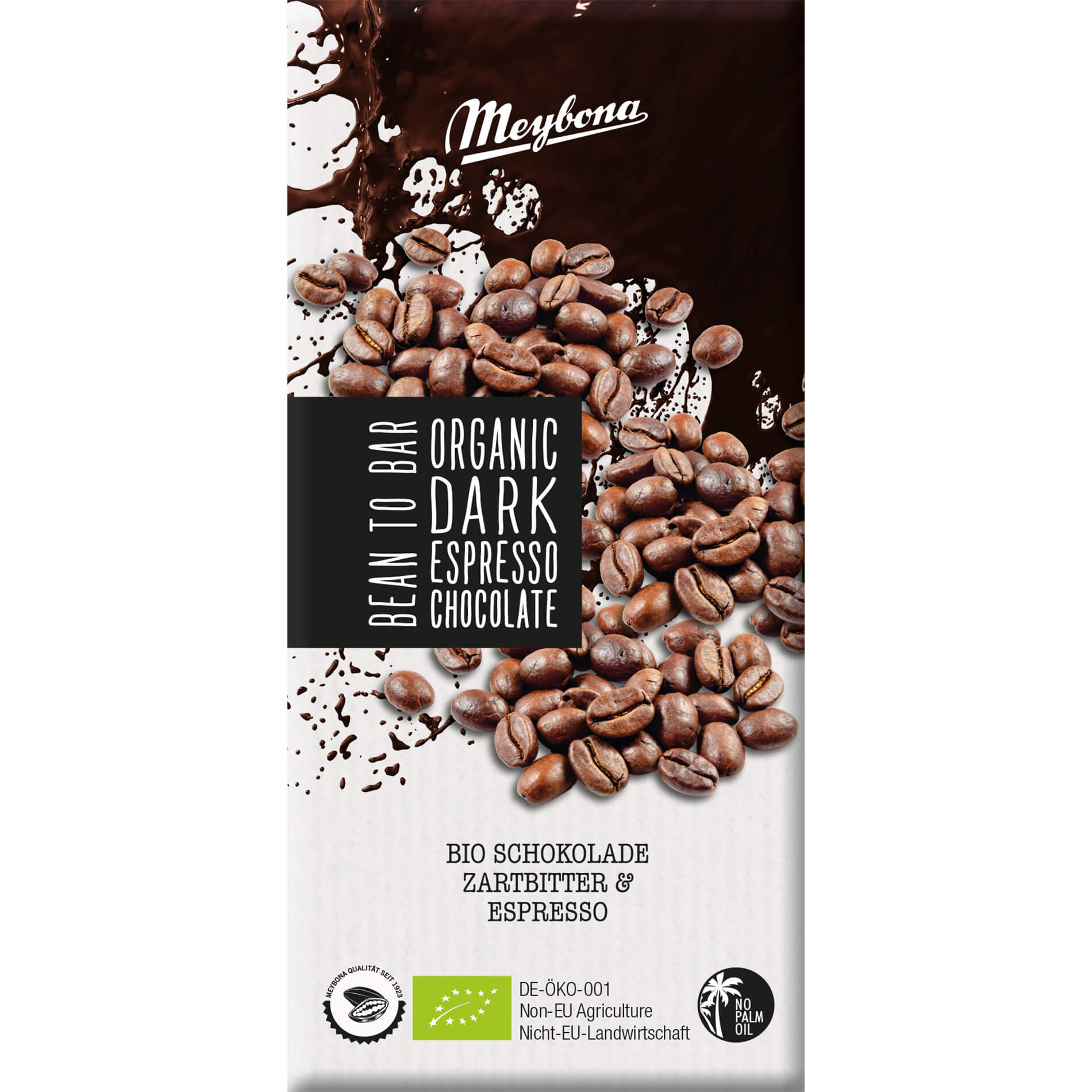 Czekolada gorzka z kruszonymi ziarnami kawy espresso BIO 100 g - Meybona