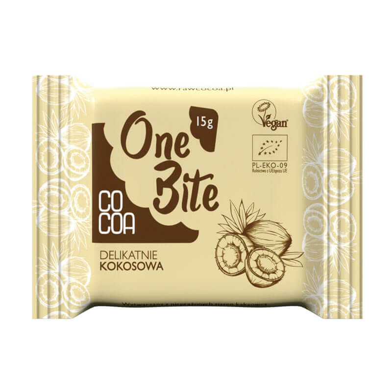 Czekolada kokosowa One Bite BIO 15 g - Cocoa