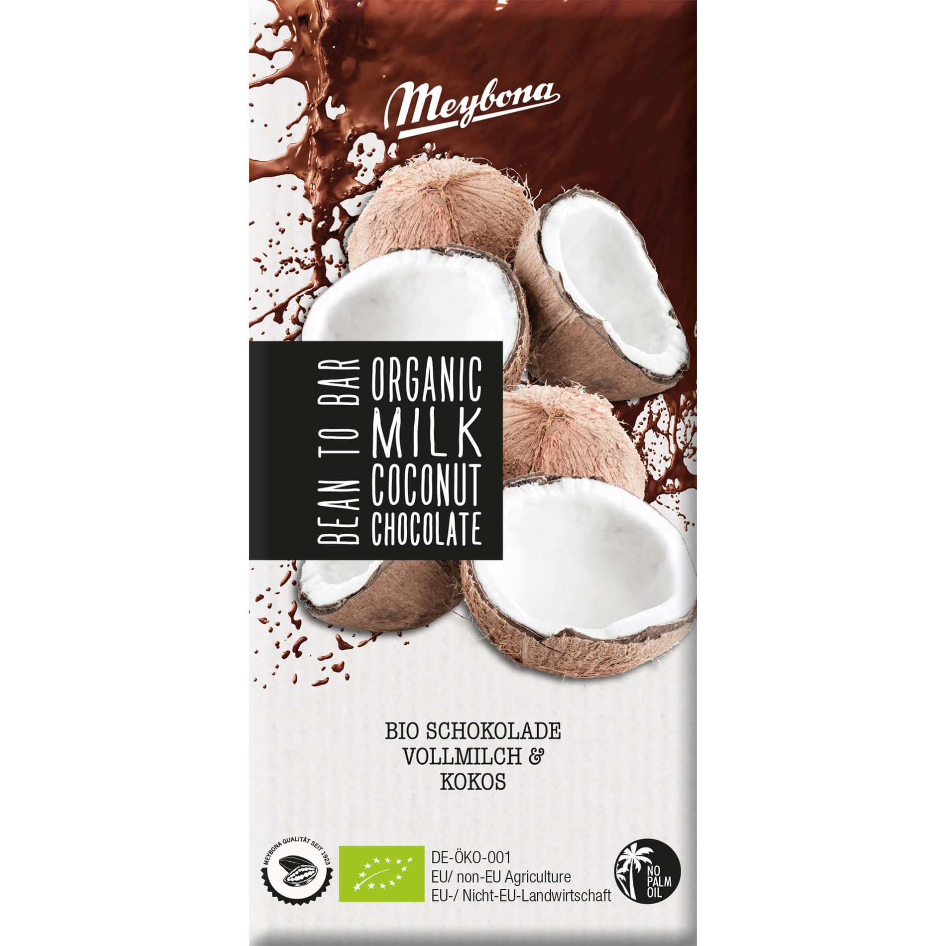 Czekolada mleczna z płatkami kokosowymi BIO 100 g - Meybona
