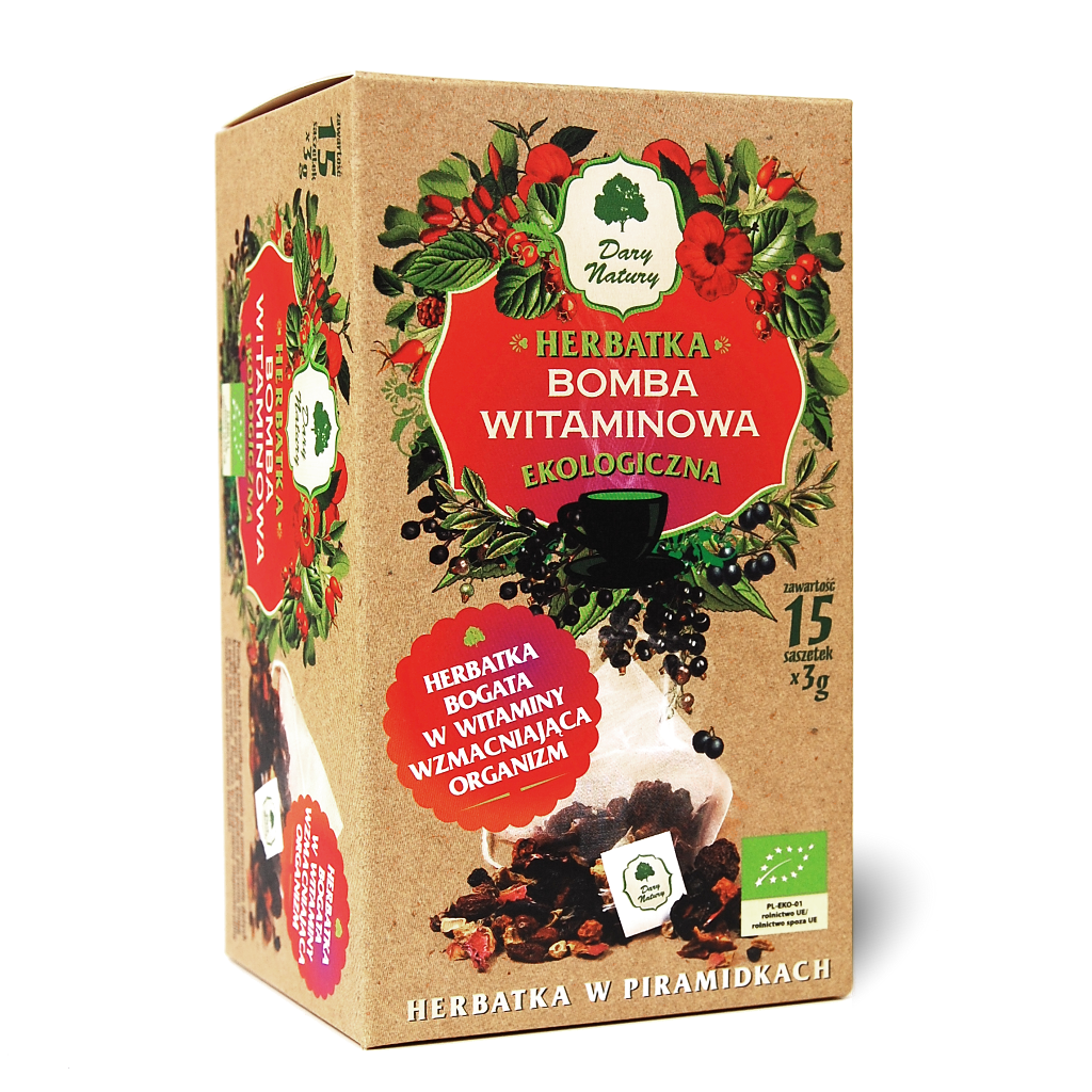 Herbata Bomba Witaminowa BIO (15 x 3 g) 45 g - Dary Natury