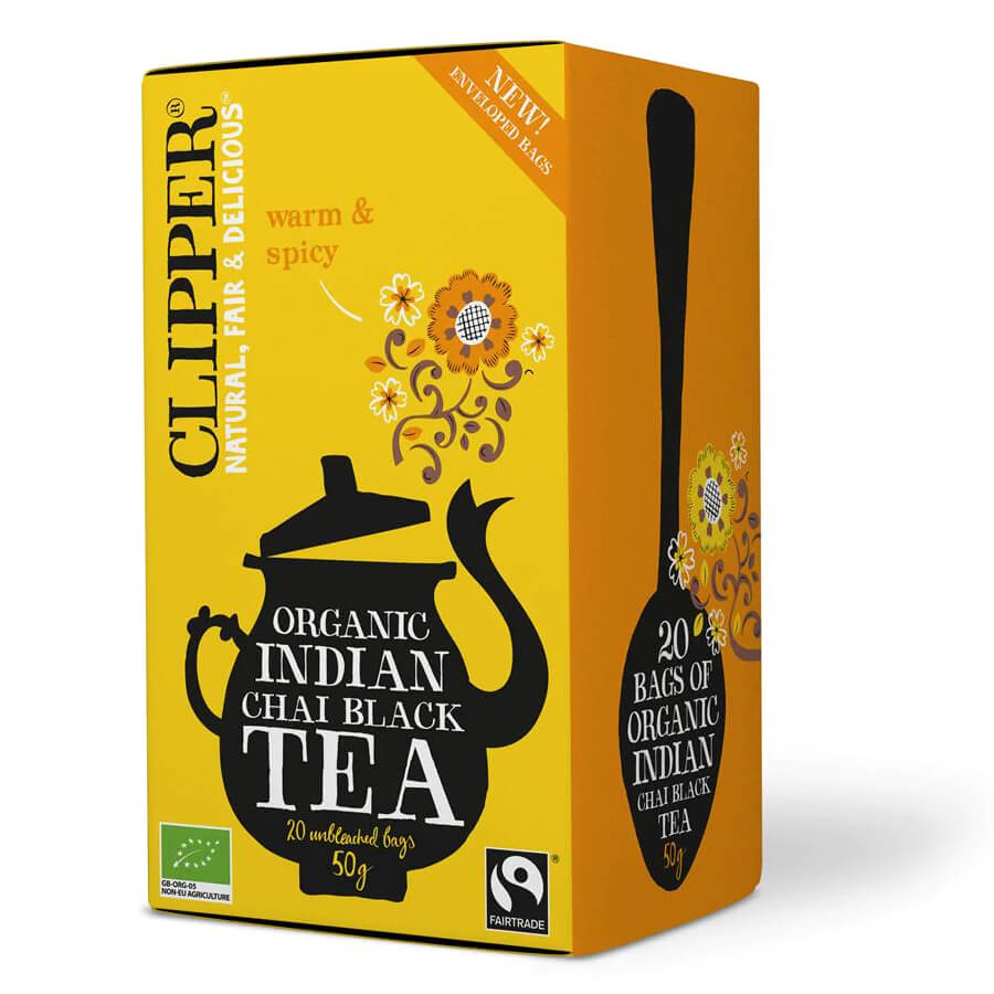Herbata czarna chai z cynamonem i goździkami BIO (20 × 2,5 g) 50 g - Clipper