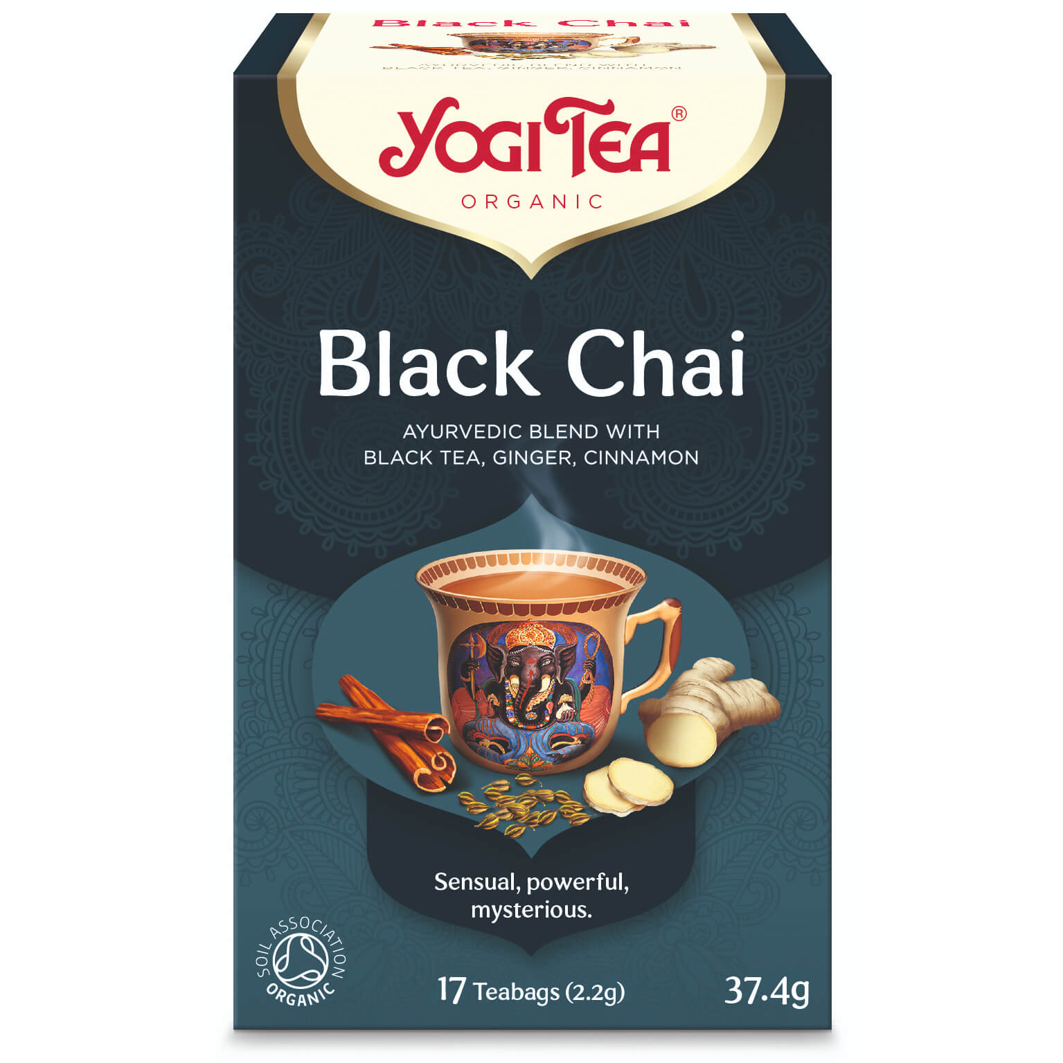 Herbata Czarna z Imbirem i Cynamonem (Black Chai) BIO (17 × 2,2 g) 37,4 g - Yogi Tea