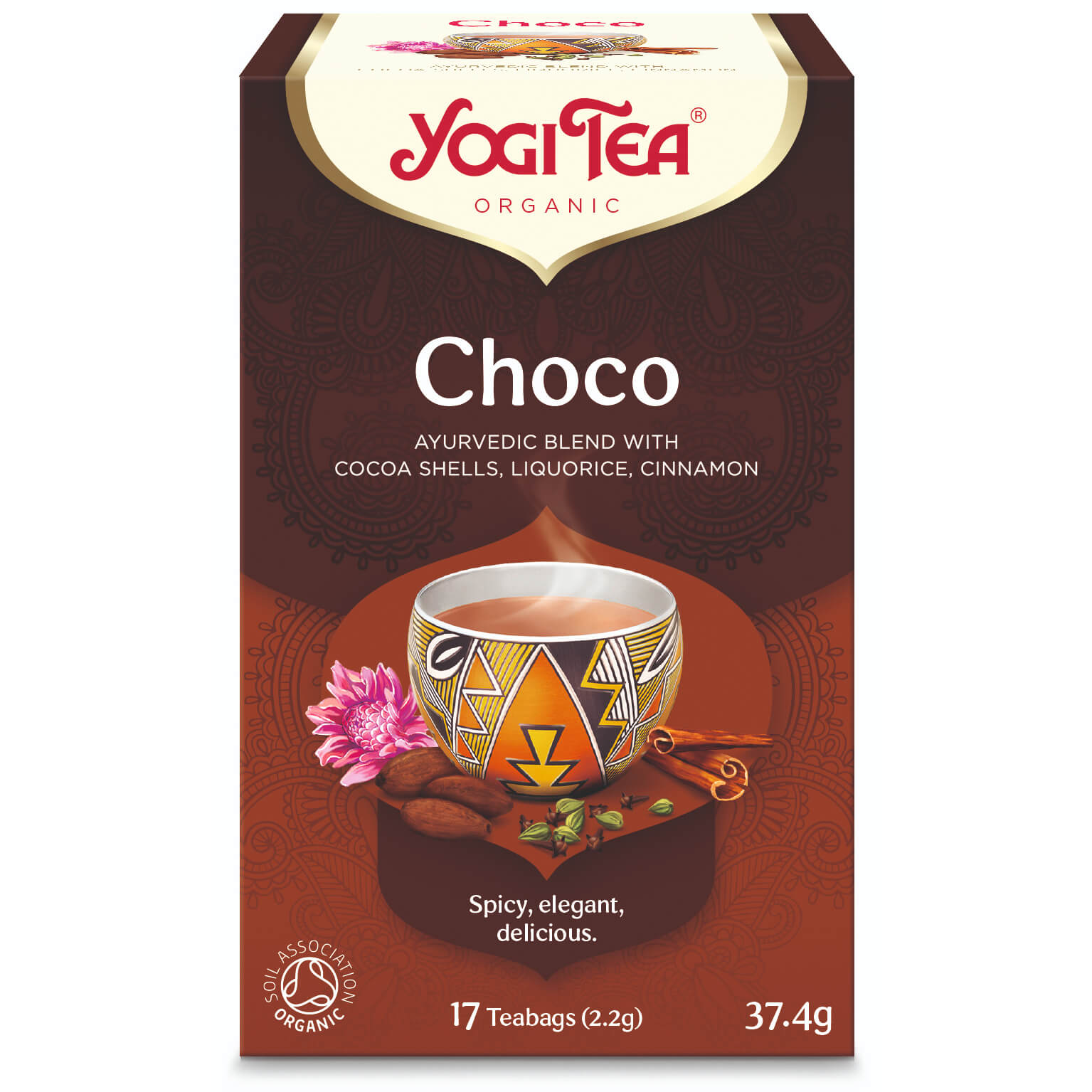 Herbata Czekoladowa z kakao (Choco) BIO (17 × 2,2 g) 37,4 g - Yogi Tea