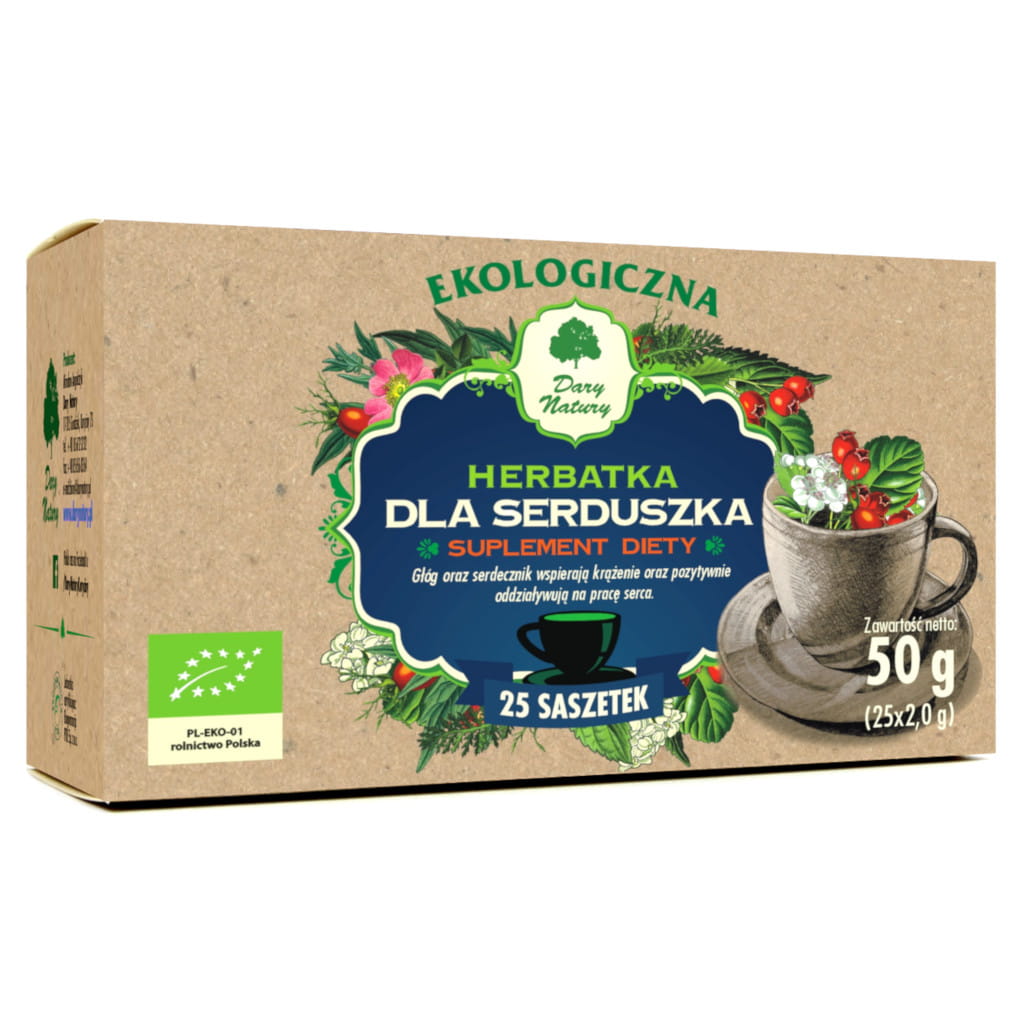 Herbata Dla Serduszka BIO (25 × 2 g) 50 g - Dary Natury