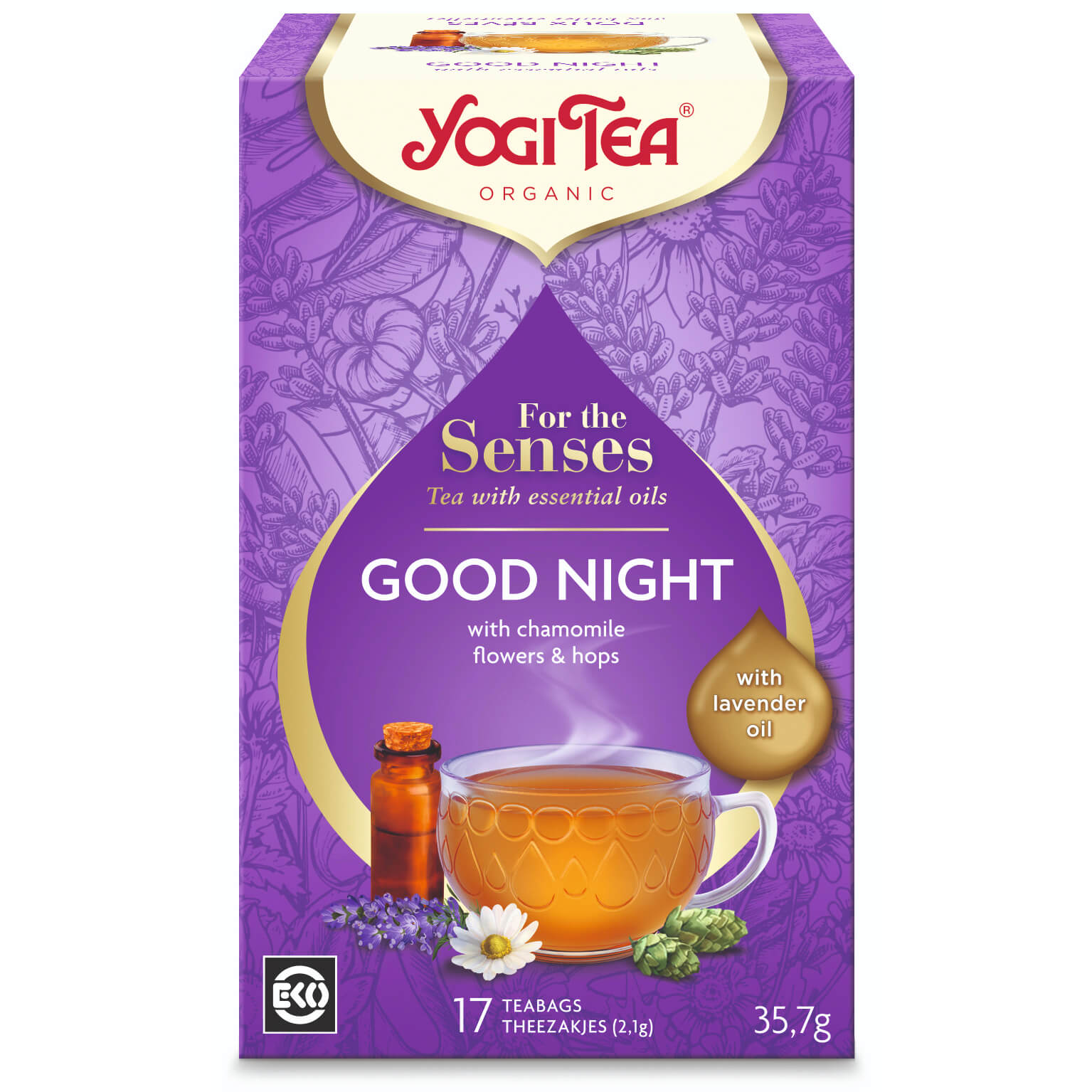 Herbata dla zmysłów Na Dobranoc BIO (17 × 2,1 g) 35,7 g - Yogi Tea