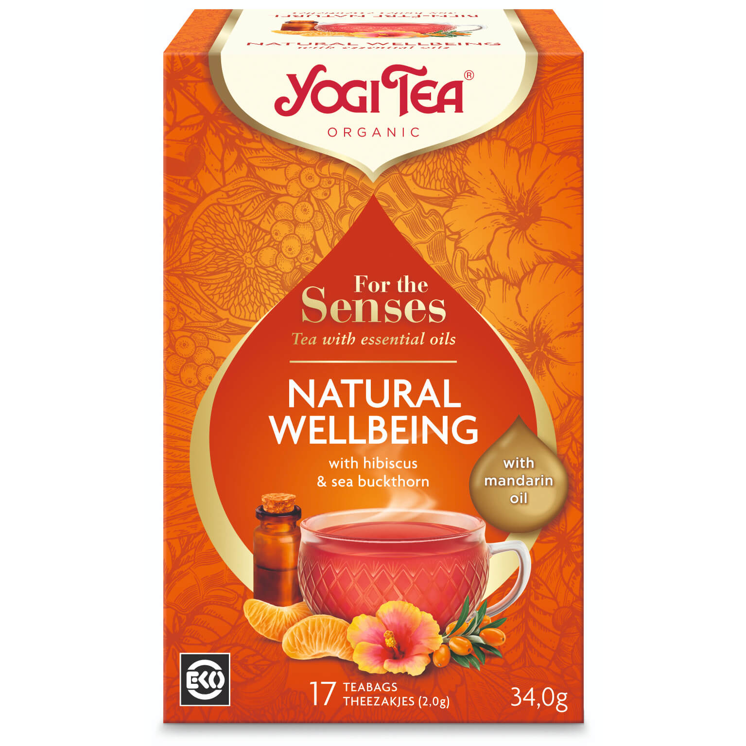 Herbata dla zmysłów Na Dobre Samopoczucie BIO (17 × 2 g) 34 g - Yogi Tea