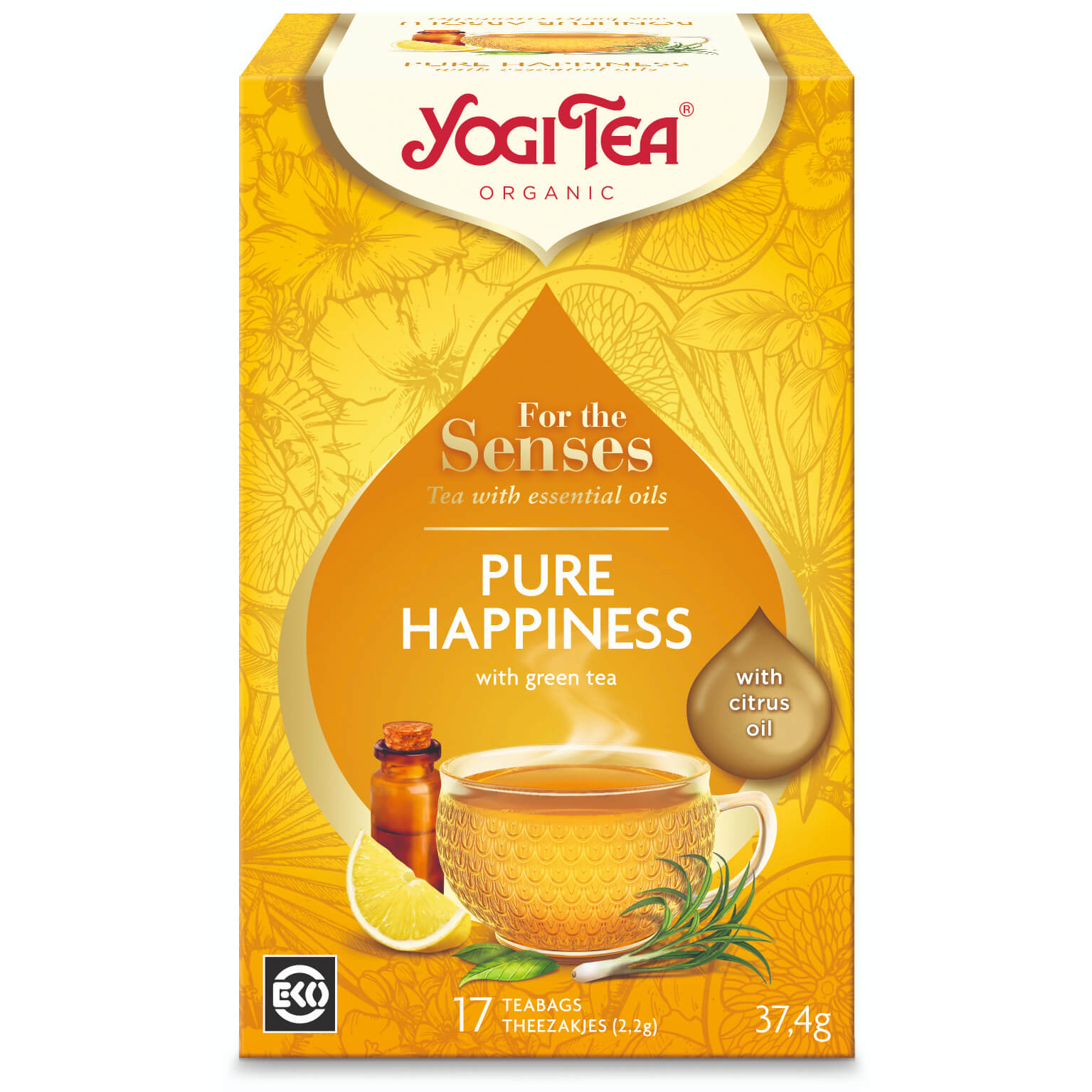 Herbata dla zmysłów Szczęście BIO (17 × 2,2 g) 37,4 g - Yogi Tea