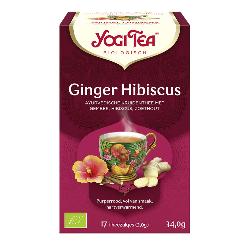Herbata Imbir z Hibiskusem (Ginger Hibiscus) BIO (17 × 2 g) 34 g - Yogi Tea