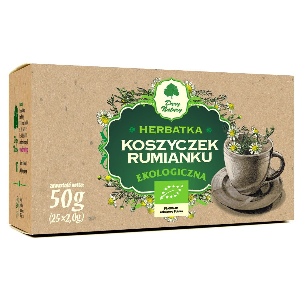 Herbata Koszyczek Rumianku BIO (25 x 2 g) 50 g - Dary Natury