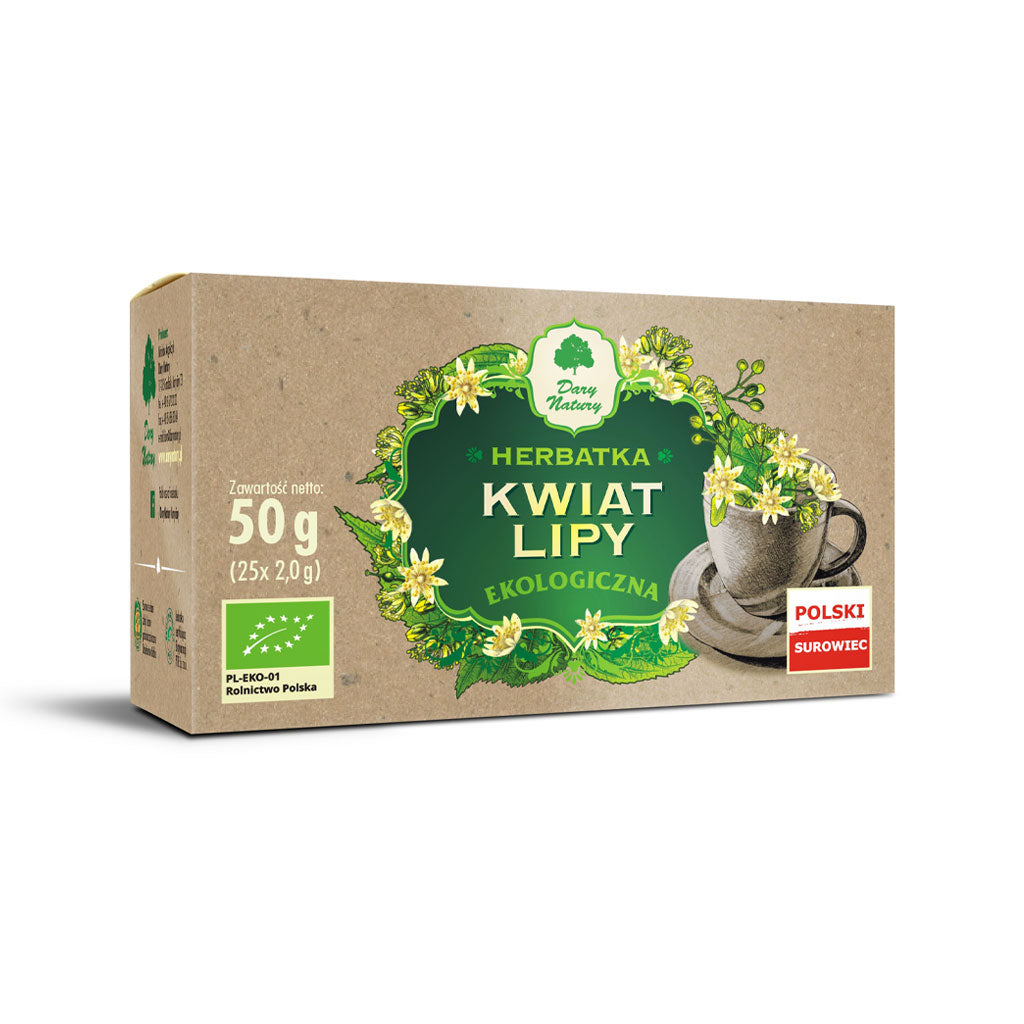 Herbata Kwiat Lipy BIO (25 x 2 g) 50 g - Dary Natury
