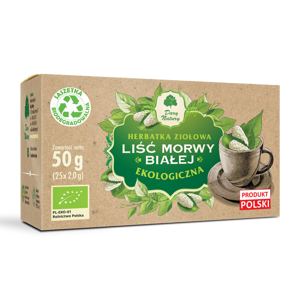 Herbata Liść Morwy Białej BIO (25 x 2 g) 50 g - Dary Natury