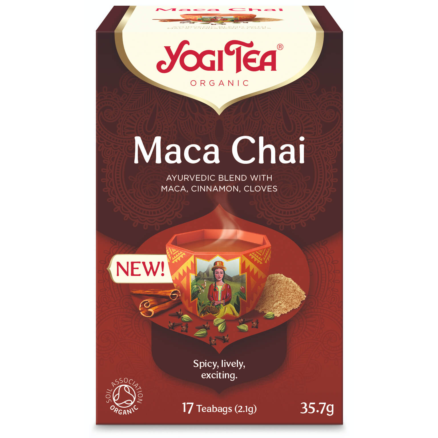 Herbata Maca Chai BIO (17 × 2,1 g) 35,7 g - Yogi Tea