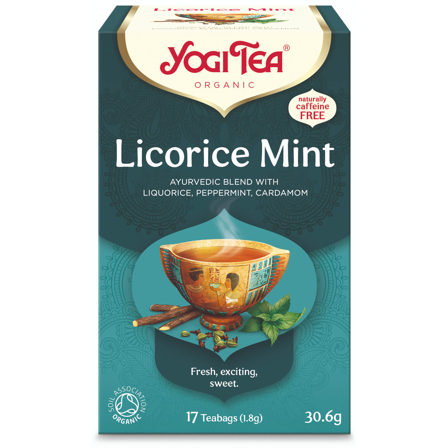 Herbata Mięta z Lukrecją (Licorice Mint) BIO (17 × 1,8 g) 30,6 g - Yogi Tea