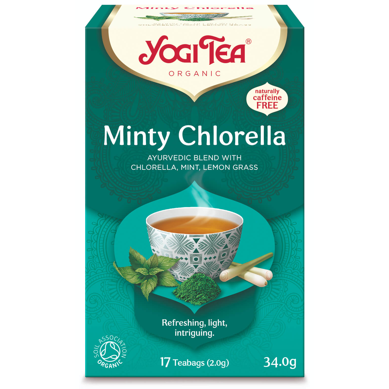 Herbata Miętowa z Chlorellą (Minty Chlorella) BIO (17 × 2 g) 34 g - Yogi Tea
