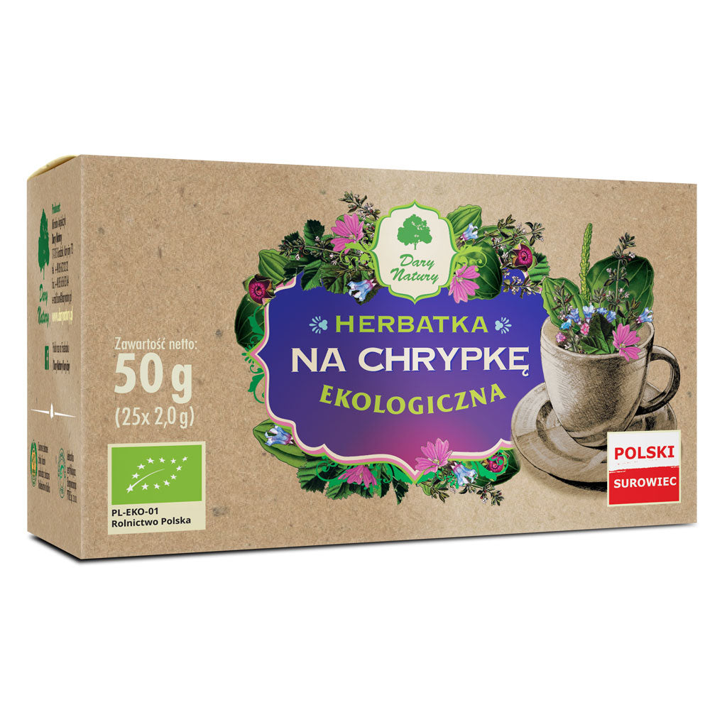 Herbata Na Chrypkę BIO (25 x 2 g) 50 g - Dary Natury