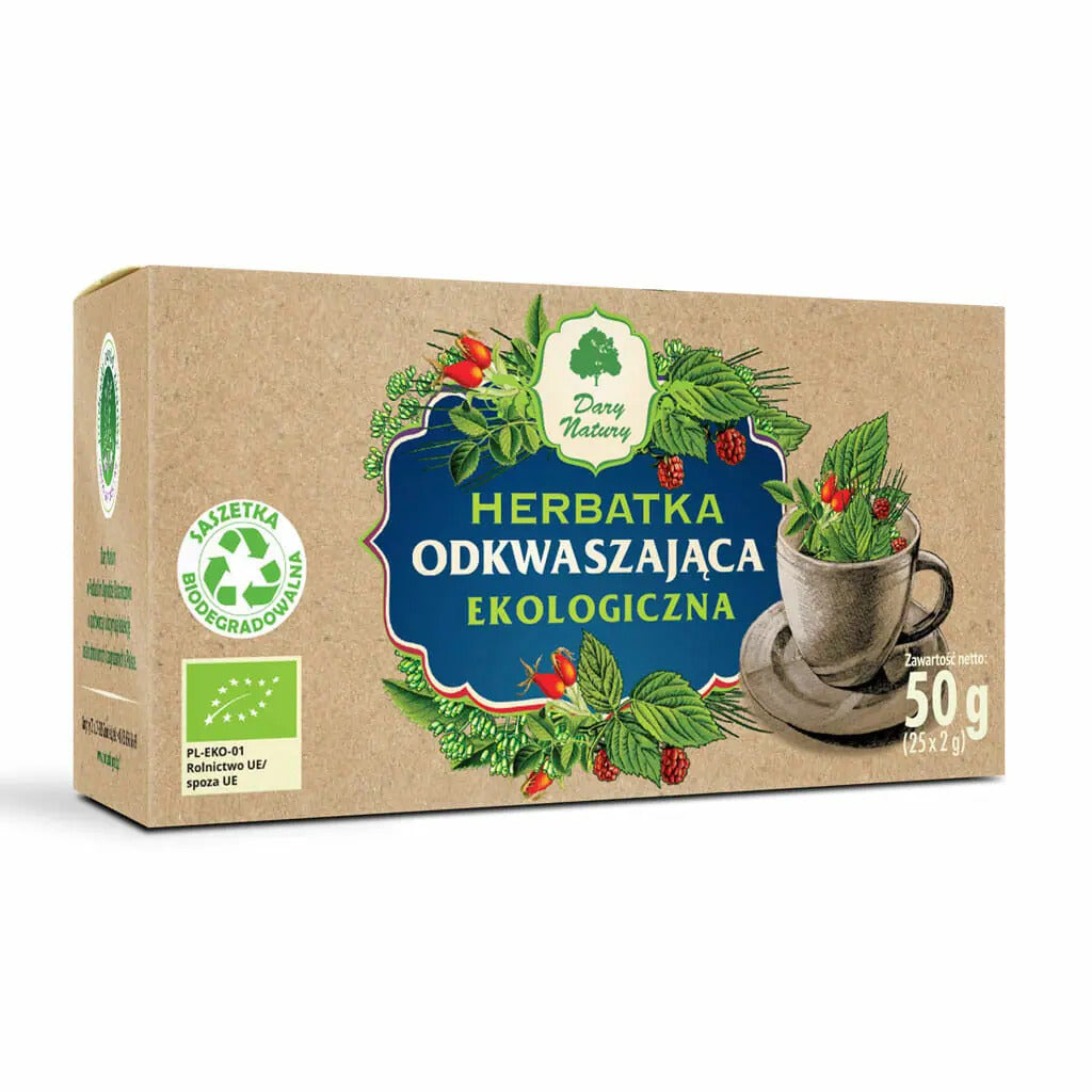 Herbata Odkwaszająca BIO (25 × 2 g) 50 g - Dary Natury
