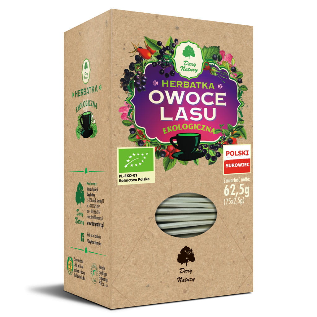 Herbata Owoce Lasu BIO (25 × 2,5 g) 62,5 g - Dary Natury
