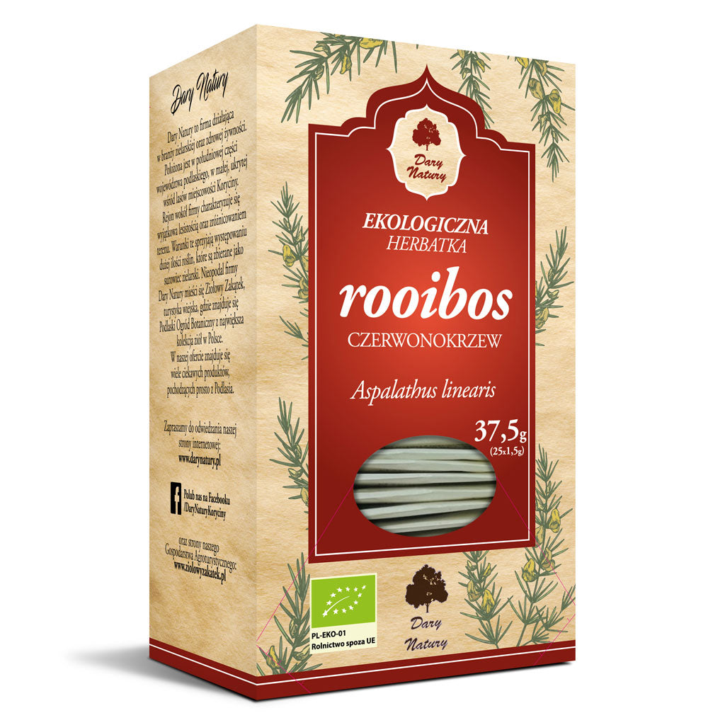 Herbata Rooibos BIO (25 x 1,5 g) 37,5 g - Dary Natury