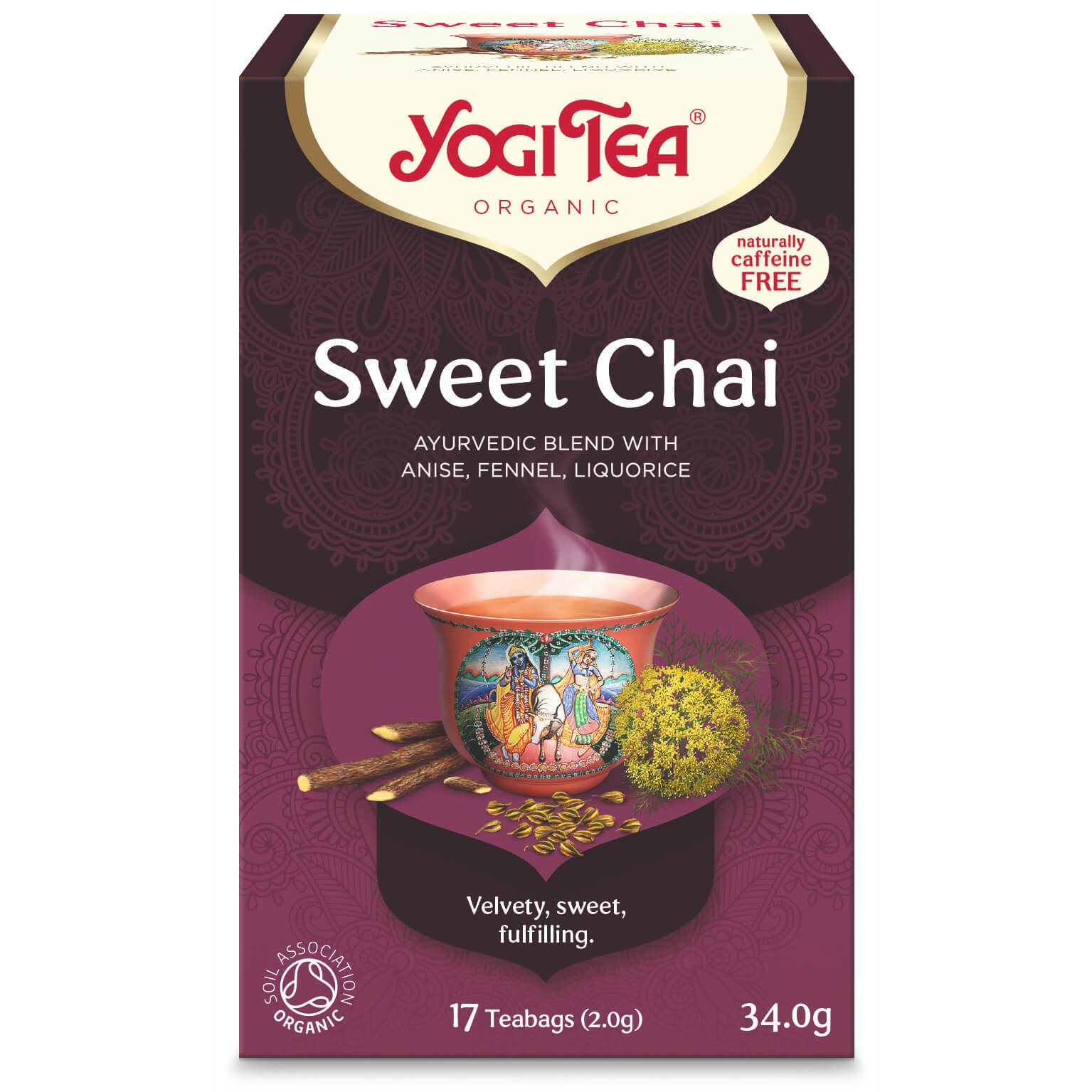Herbata Słodki Chai (Sweet Chai) BIO (17 × 2 g) 34 g - Yogi Tea