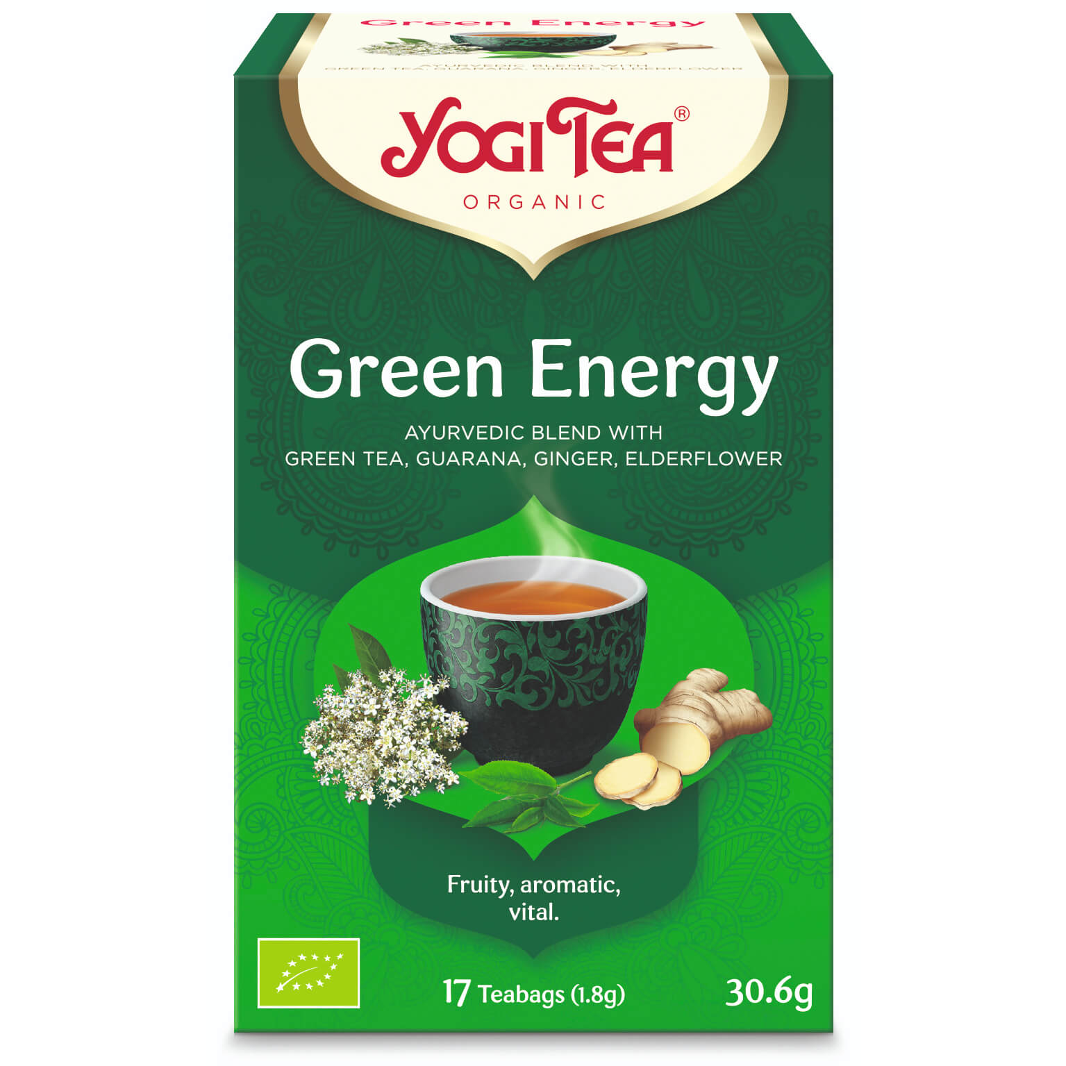 Herbata Zielona Energia (Green Energy) BIO (17 × 1,8 g) 30,6 g - Yogi Tea