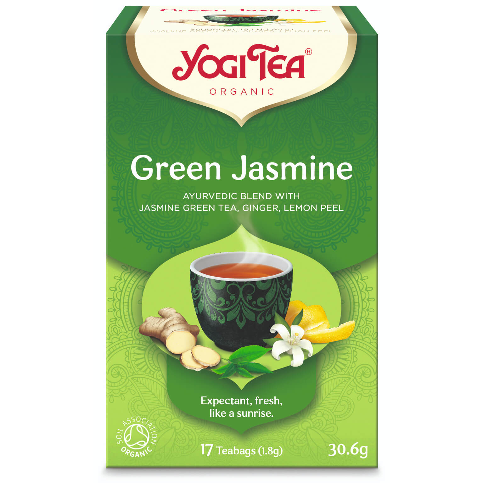 Herbata Zielona Jaśminowa (Green Jasmine) BIO (17 × 1,8 g) 30,6 g - Yogi Tea