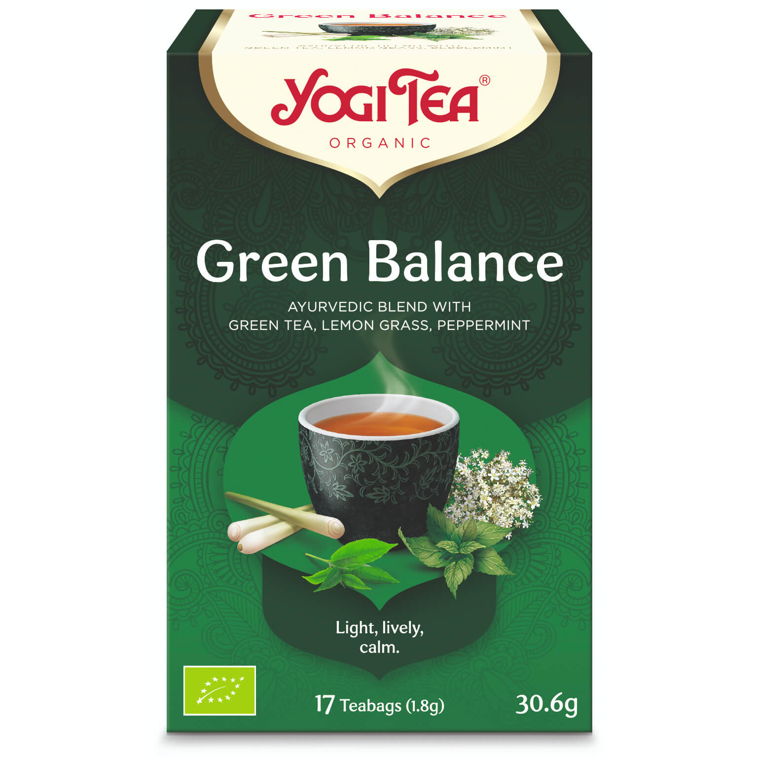 Herbata Zielona Równowaga (Green Balance) BIO (17 × 1,8 g) 30,6 g - Yogi Tea