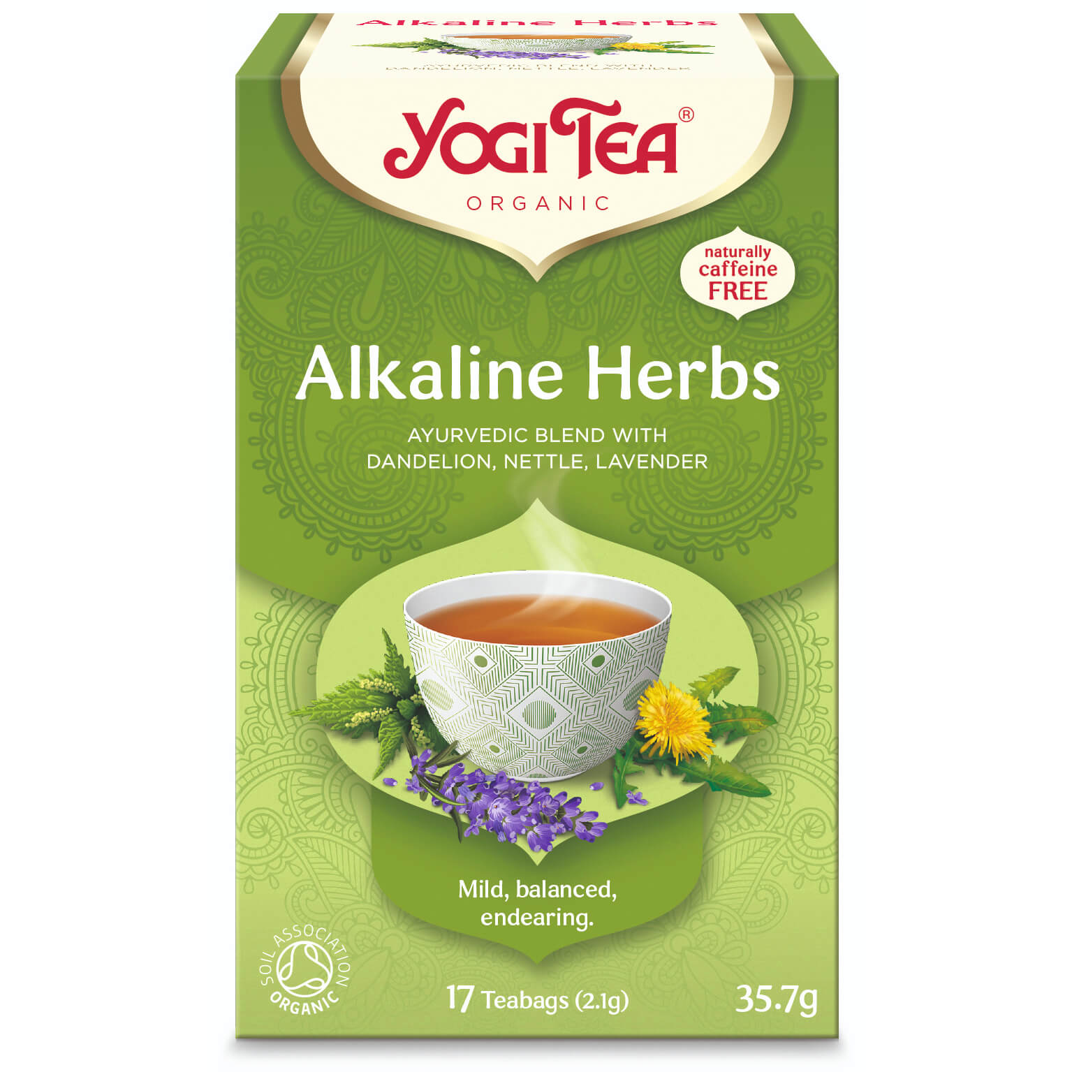 Herbata Zioła Alkaliczne (Alkaline Herbs) BIO (17 × 2,1 g) 35,7 g - Yogi Tea