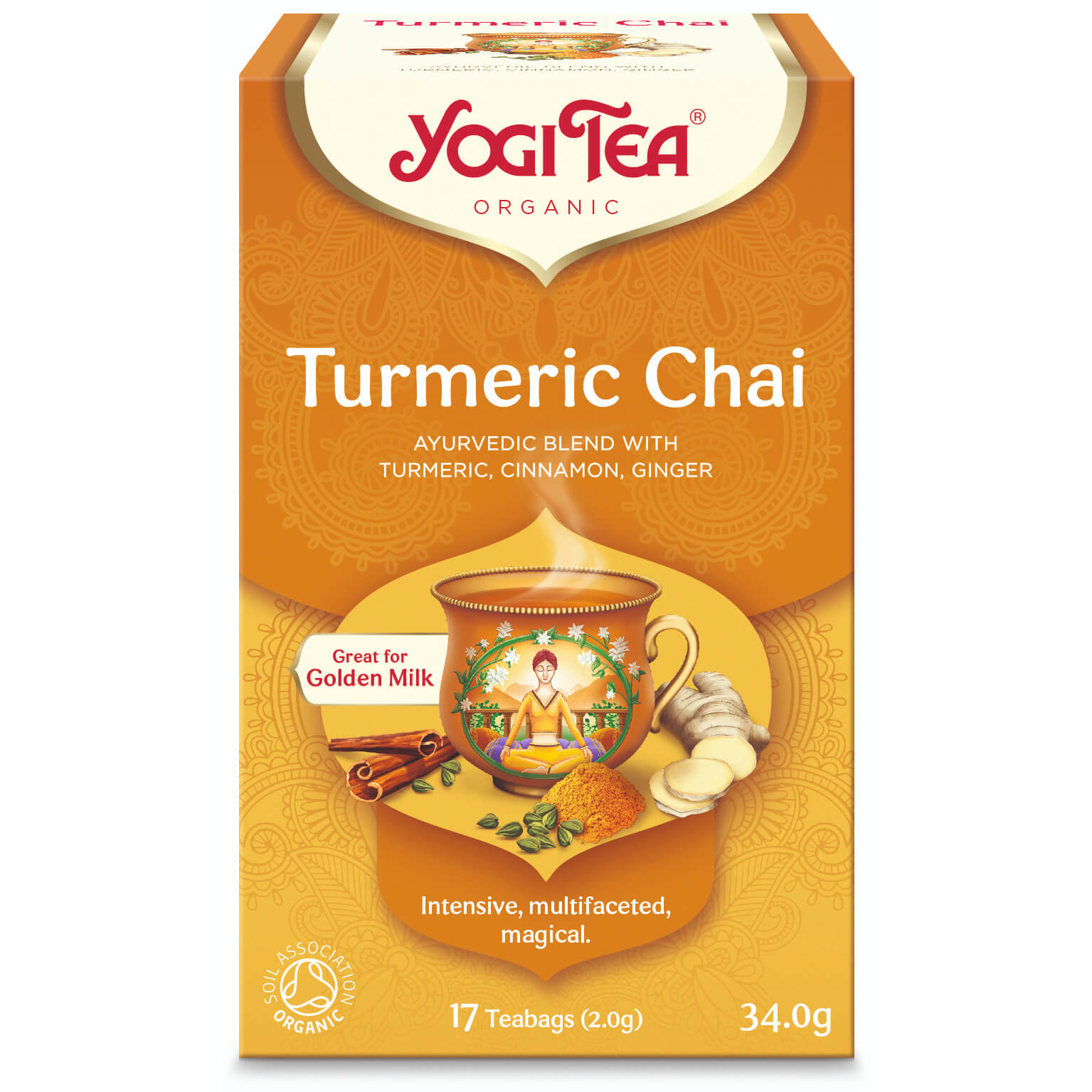 Herbata Złoty Chai z kurkumą (Turmeric Chai) BIO (17 × 2 g) 34 g - Yogi Tea