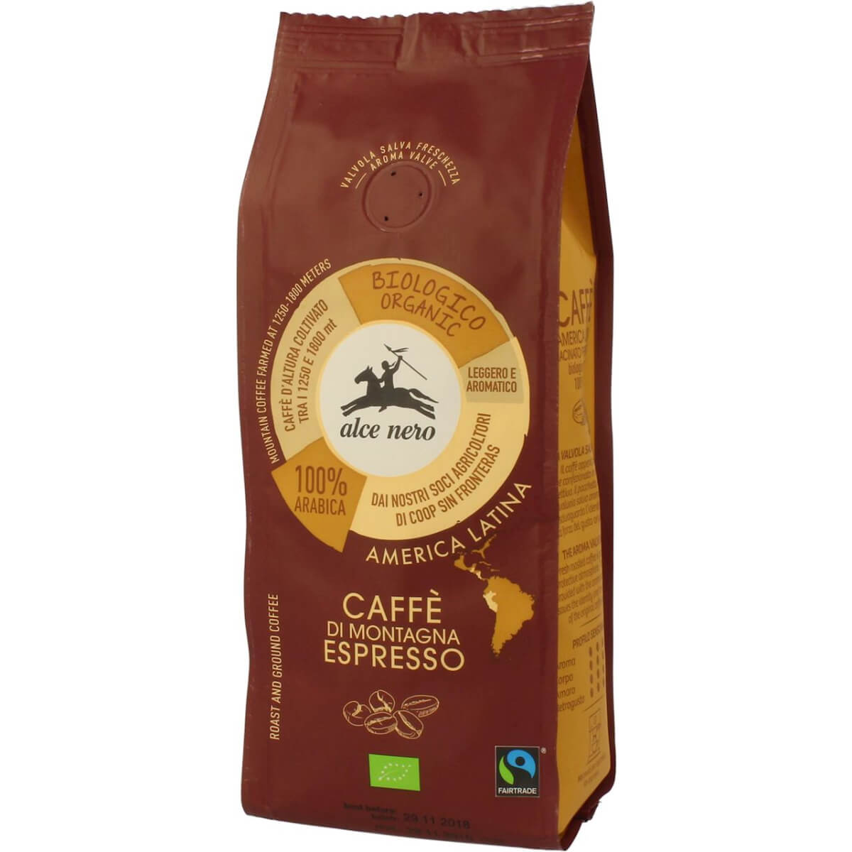 Kawa mielona Arabica Espresso Fair Trade BIO 250 g - Alce Nero